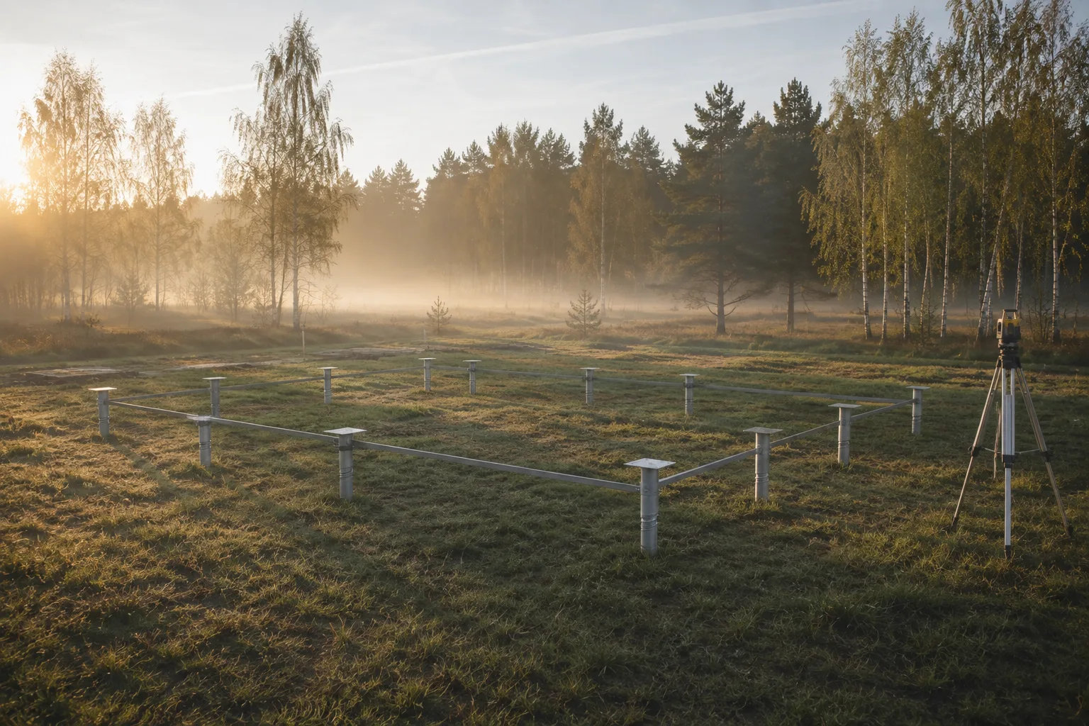 Sklypo paruošimas per savaitę: atramos vietoj pamatų